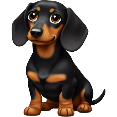 Black and Tan dachshund emoji