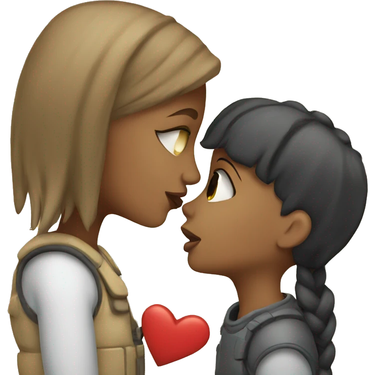 Girl kissing bot emoji