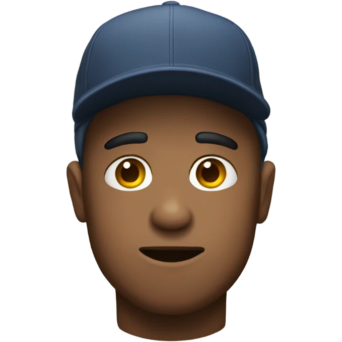 confused male with cap on head emoji