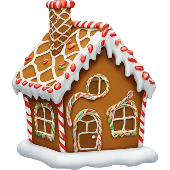Gingerbread house emoji