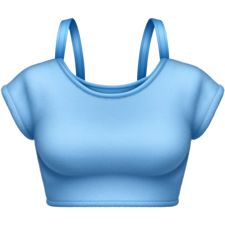 super realistic isolated blue cashmere crop top emoji