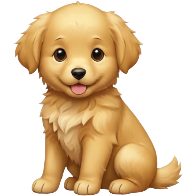 a full body of cute golden  emoji