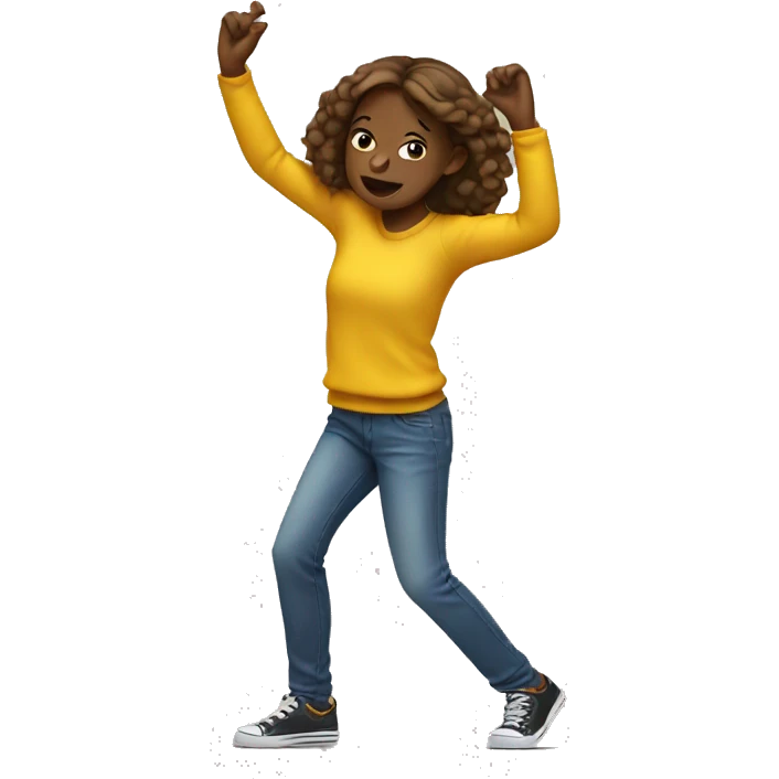Girl hitting the dab emoji