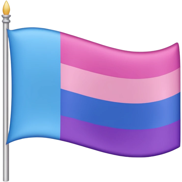 Bandera bisexual Rosa violeta y celeste  emoji