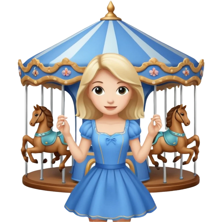 girl spinning inside of a cup carousel emoji