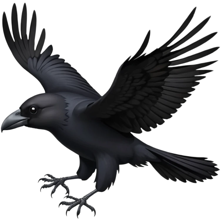 flying crow emoji