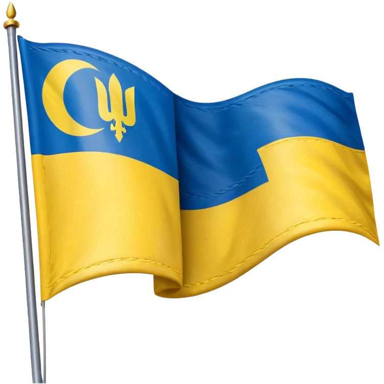 A flag half of it American flag half of it Ukrainian flag emoji
