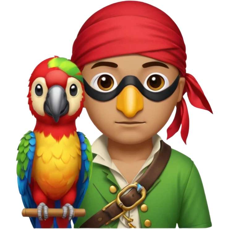 pirate and parrot emoji