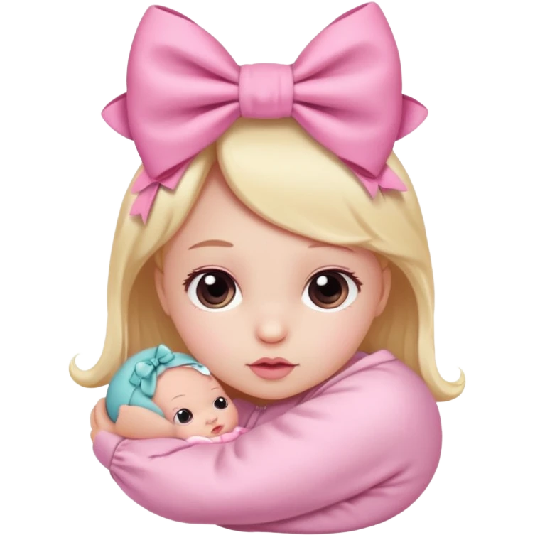 Newborn with a bow emoji