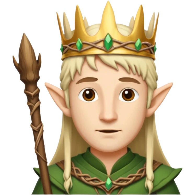 Elven King wooden crown out of sticks emoji