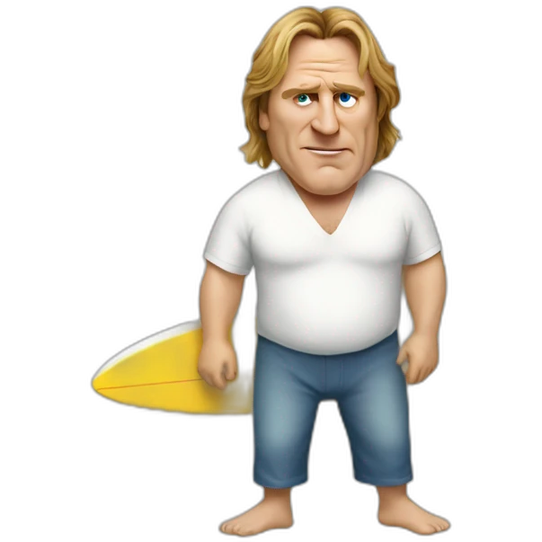 Depardieu surf emoji