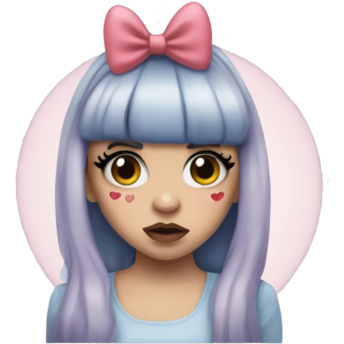 Melanie martinez  with Heart in eye emoji