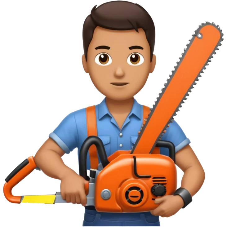 man with a chainsaw emoji