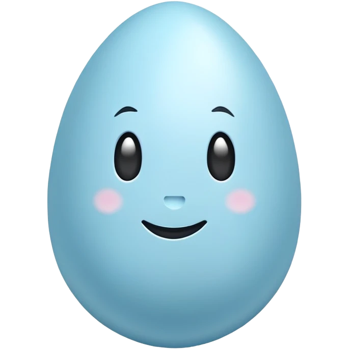 very light colored easter egg emoji