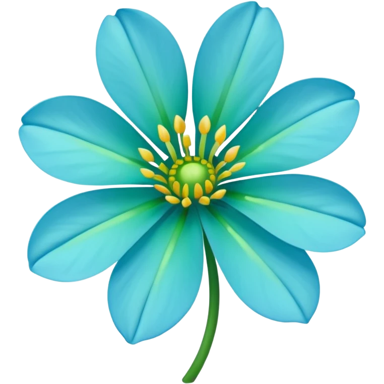 light blue/green flower spilling wblood emoji