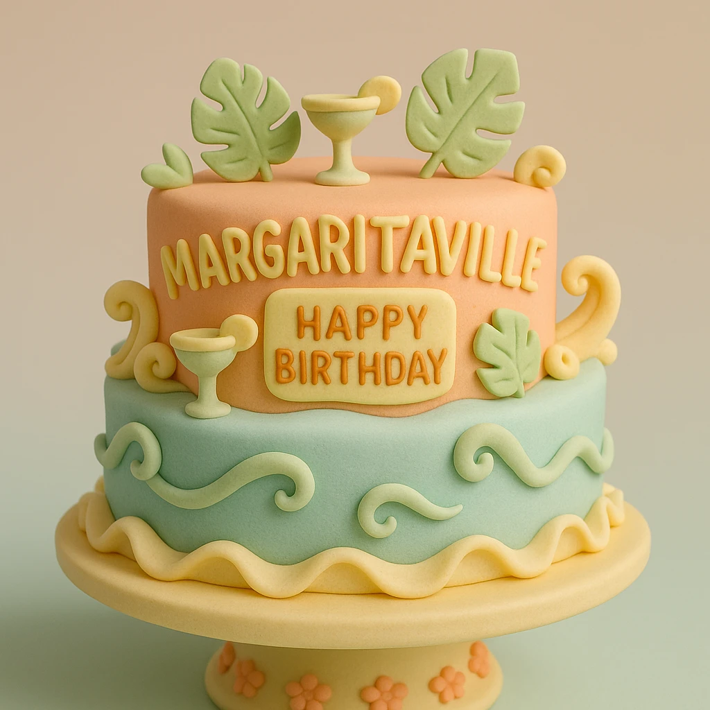 margaritaville-themed birthday cake emoji