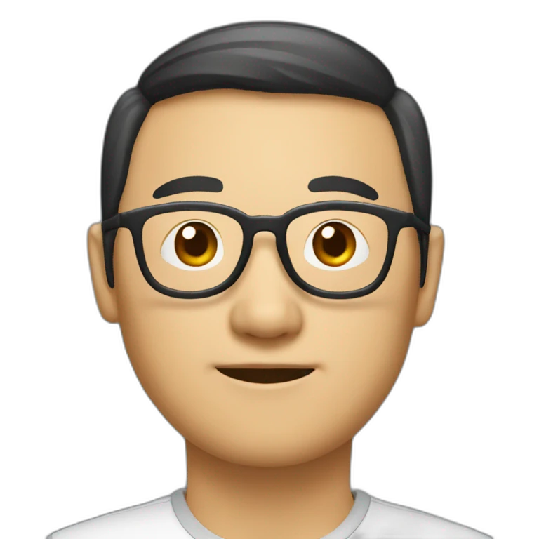 une asiatique à lunette emoji
