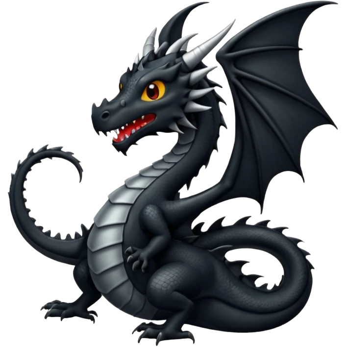 Dragón negro emoji
