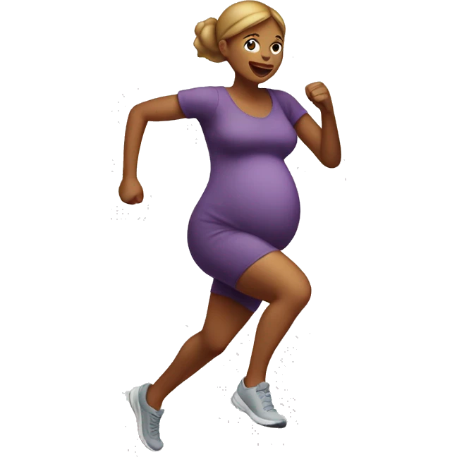 Pregnant woman running emoji