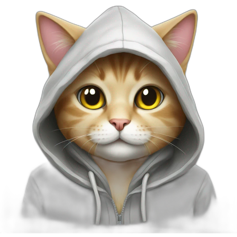 gamer cat with hoodie  emoji