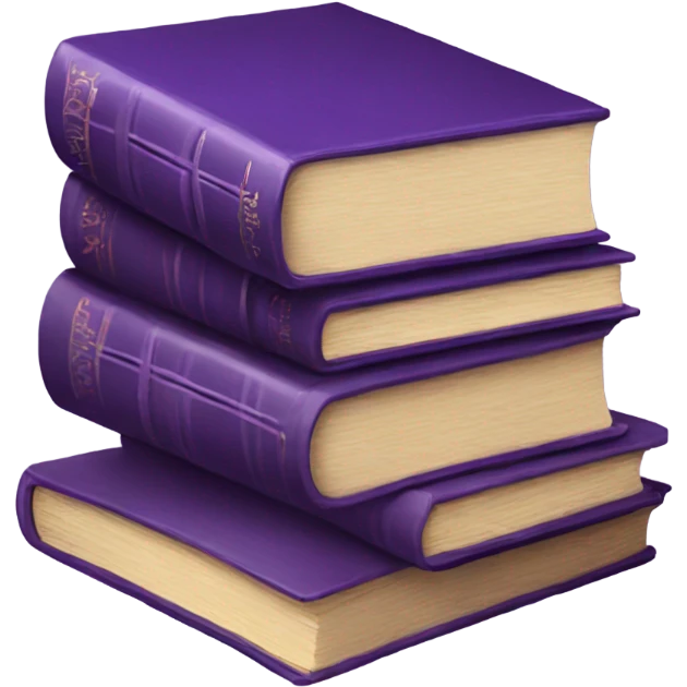 stack of old books in purple colors emoji
