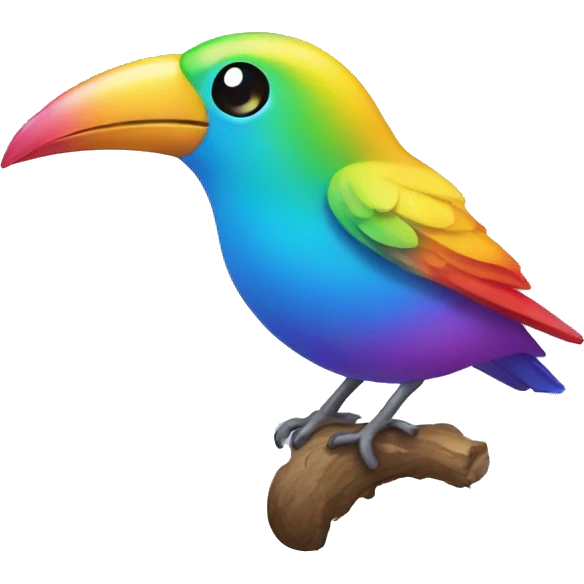 Bird rainbow poop emoji emoji