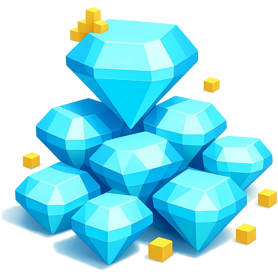 pile of diamonds emoji