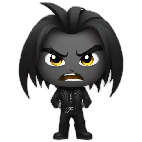 Angry goth emoji