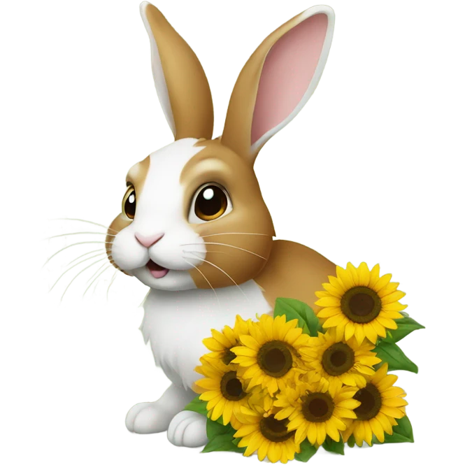 rabbit,sunflower emoji