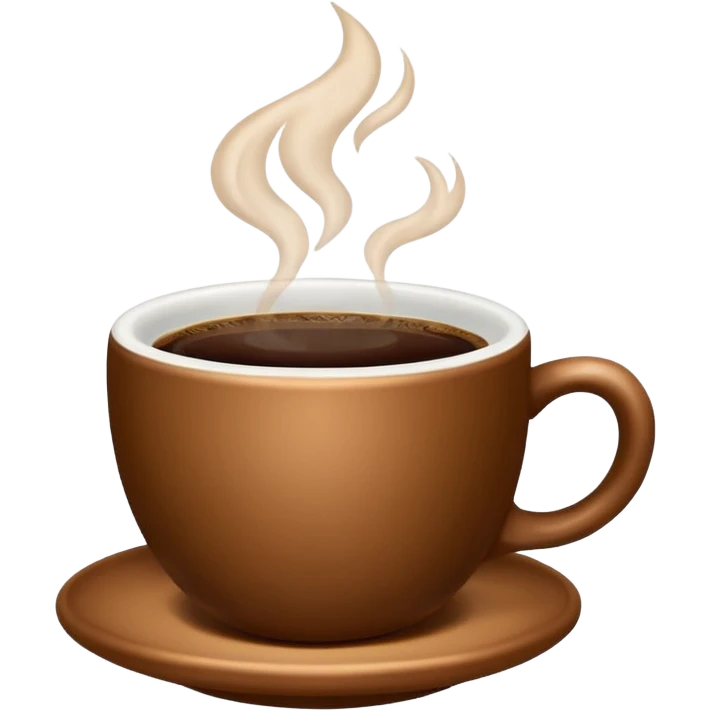 plain Coffee without Saucer, Brown Cup, no saucer. emoji