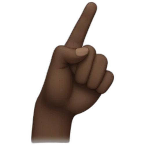 Darkskin finger pointing emoji