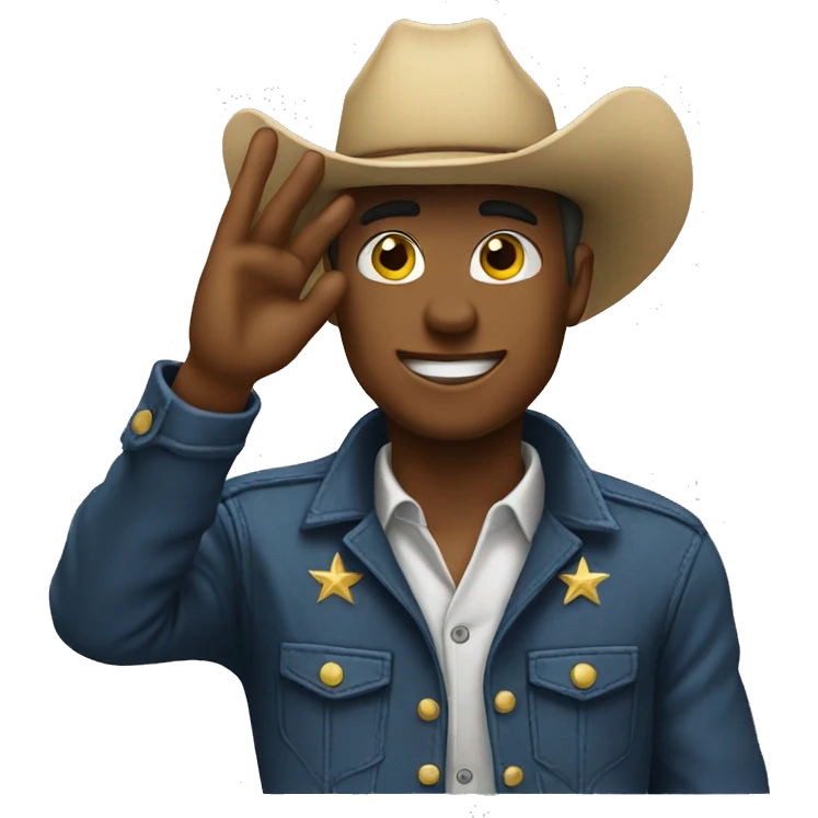 cowboy salute emoji emoji