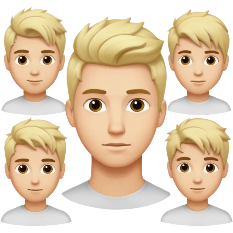 blonde male different hair emoji