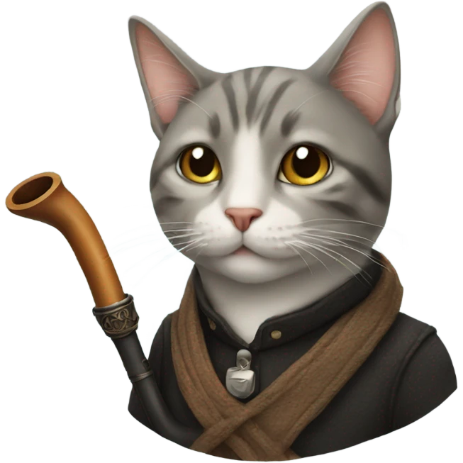 Cat with a pipe emoji