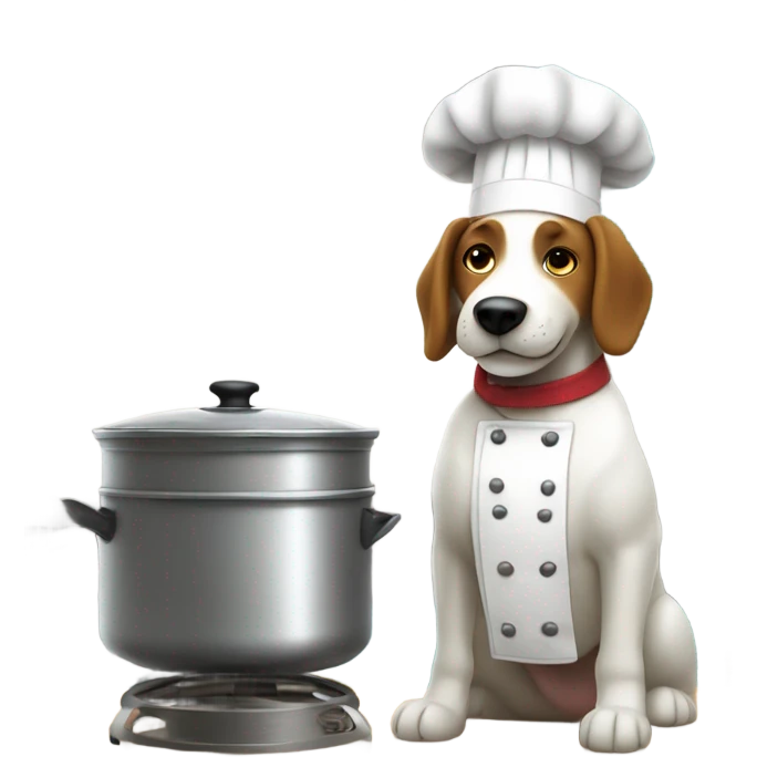 Dog cooking emoji