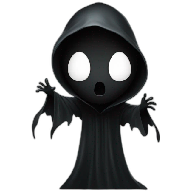 Ghost face maniac Black cloak white mask film scream scream maniac emoji