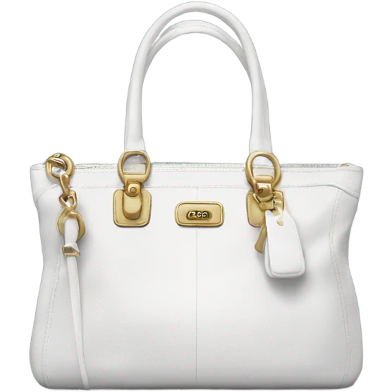 White coach tabby purse emoji