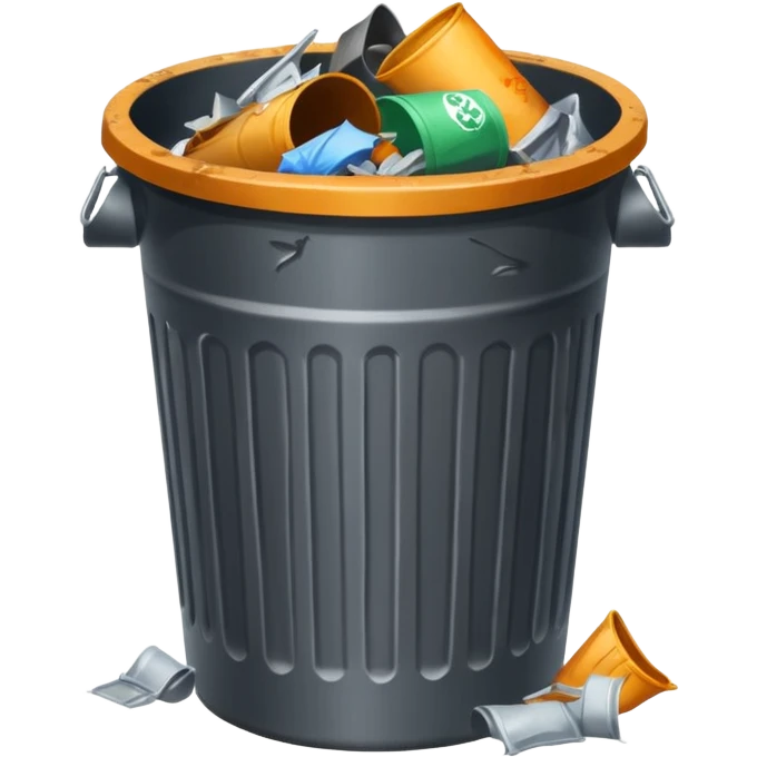 a trash can in a public place emoji