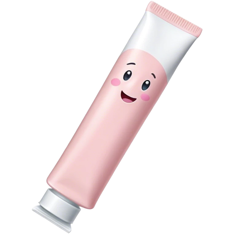 Long Pale pink toothpaste tube emoji