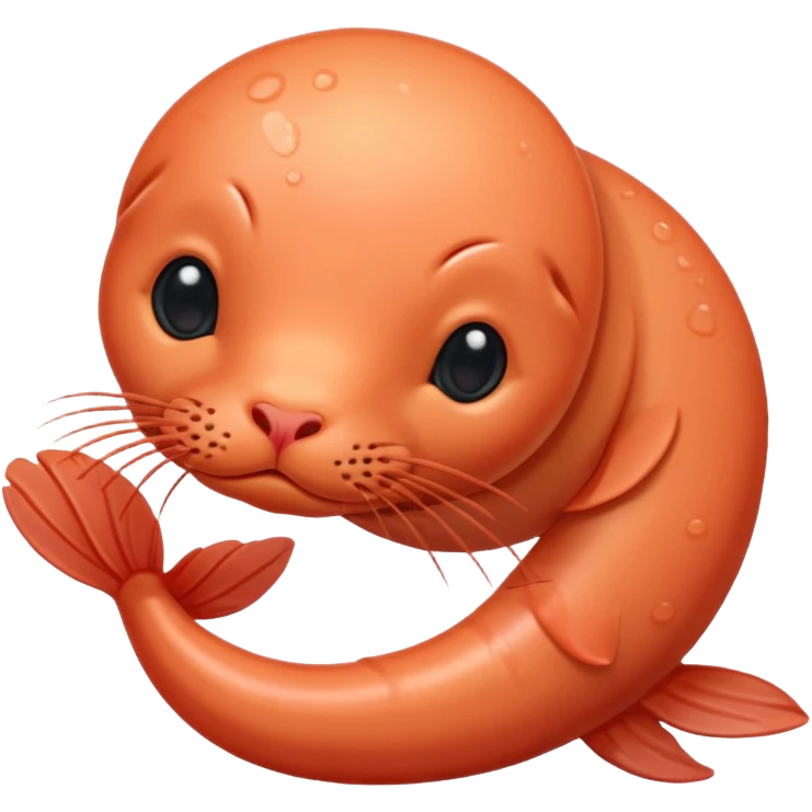Una foca camarón emoji