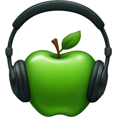 dark green apple headphones emoji