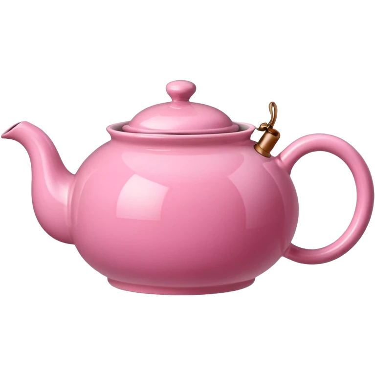 Pink steaming and boiling  tea pot with smoke emoji