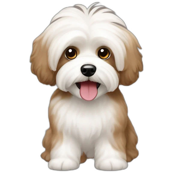 brown coloured dog bichon havanese go crazy emoji