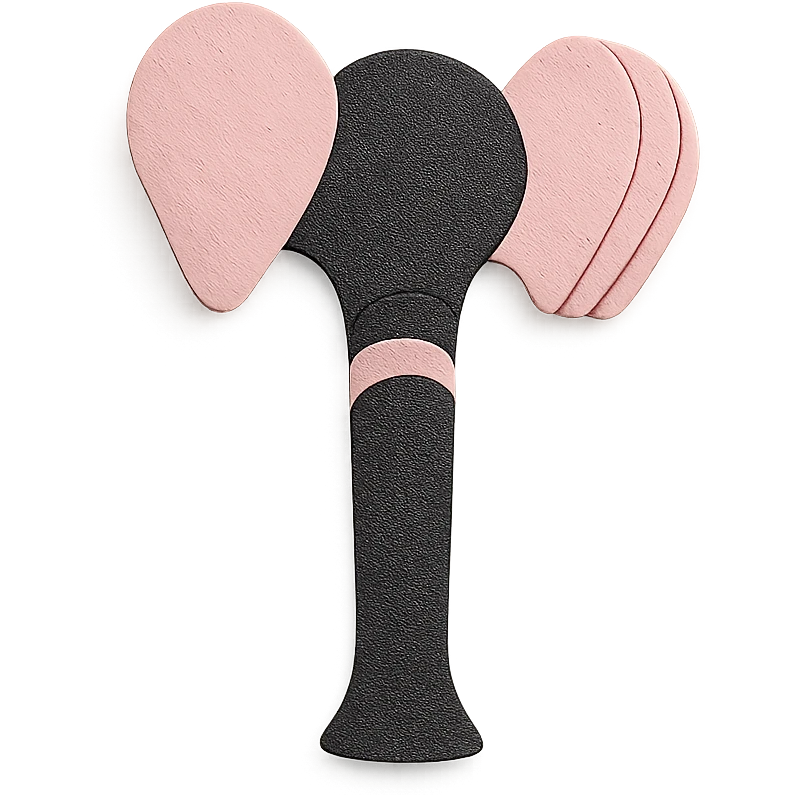 BLACKPINK-inspired object, black and pink colors, creative and textured paper art emoji
