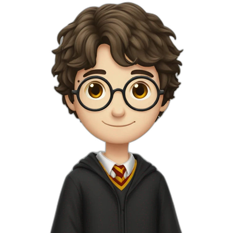 Harry Potter com a vassoura emoji