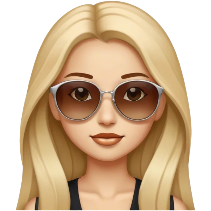 girl in sunglasses with long hair emoji