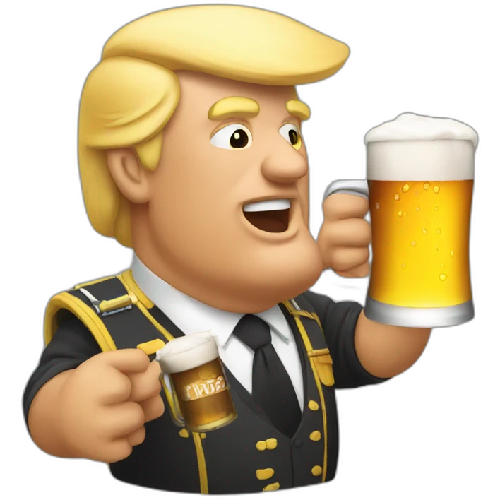 Trump Drinking a beer  emoji