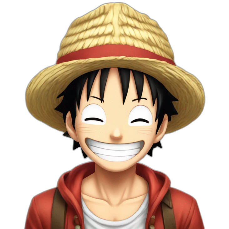 Luffy one pièce joy boy laugh emoji