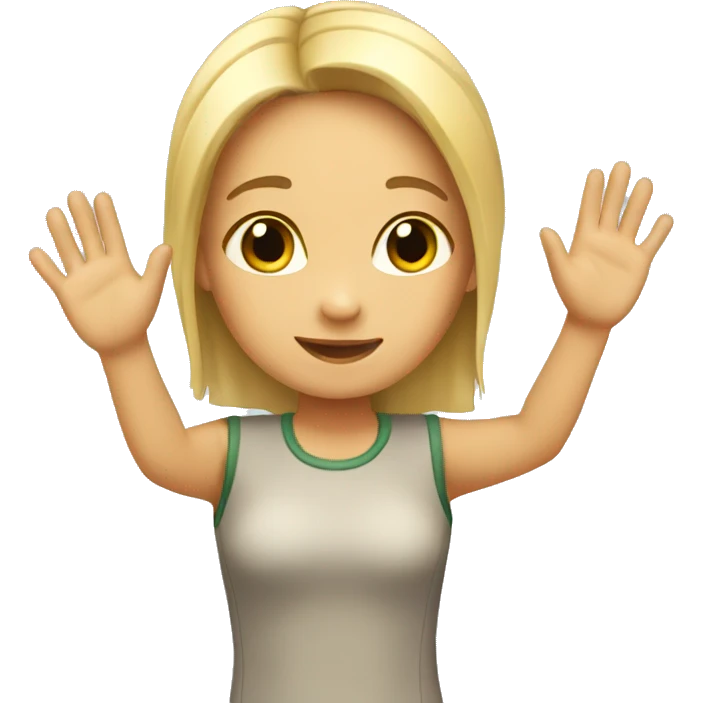 Girl giving high five  emoji
