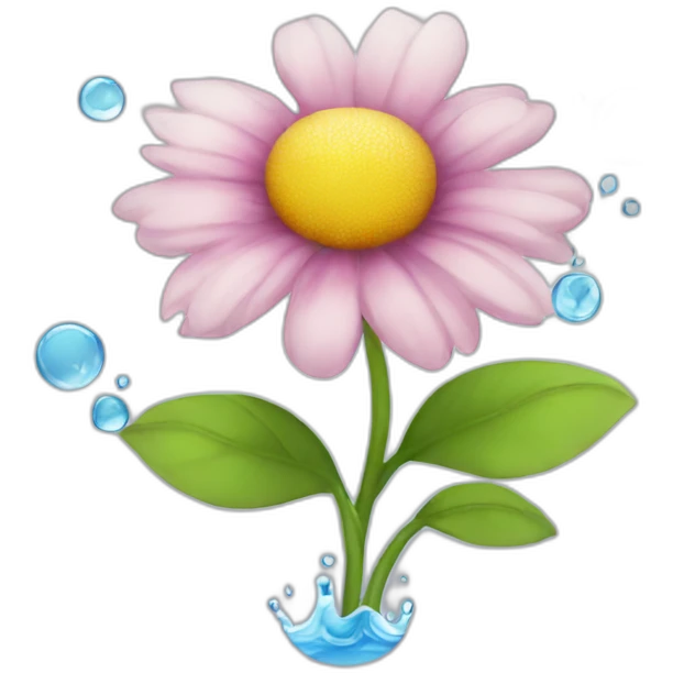 flower and water emoji